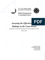 Assessing the Effectiveness of Baldrige in the Coast Guard by Albe, Earling, Field, and Gustus