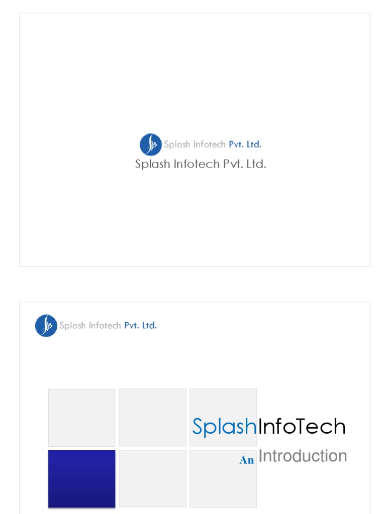 Splash Infotech: Software Development Solutions | PDF | Computing ...