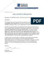 Letter to UT Editor, 12-13-09 Stetz Column, Public Pensions, 12-15-09, LL