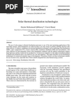 Solar Thermal Desalination Technologies: Hazim Mohameed Qiblawey, Fawzi Banat