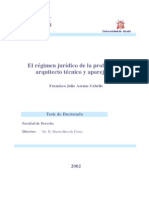 El Regimen Juridico de La Profesion de Arquitecto Tecnico y Aparejador 0