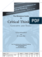 Miniature Guide To Critical Thinking