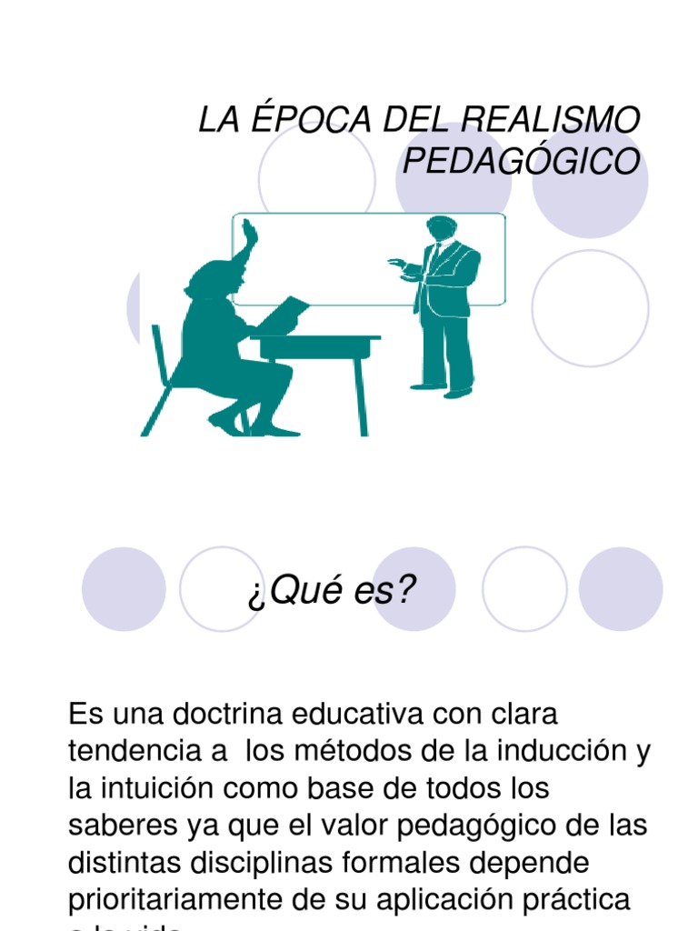Realismo Pedagógico: Conceptos Clave | PDF | Realismo filosófico ...
