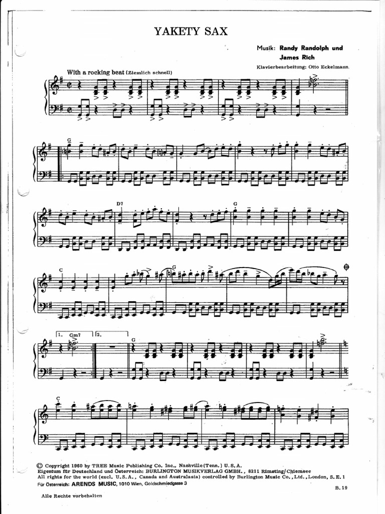 Yakety Sax (Piano) S1