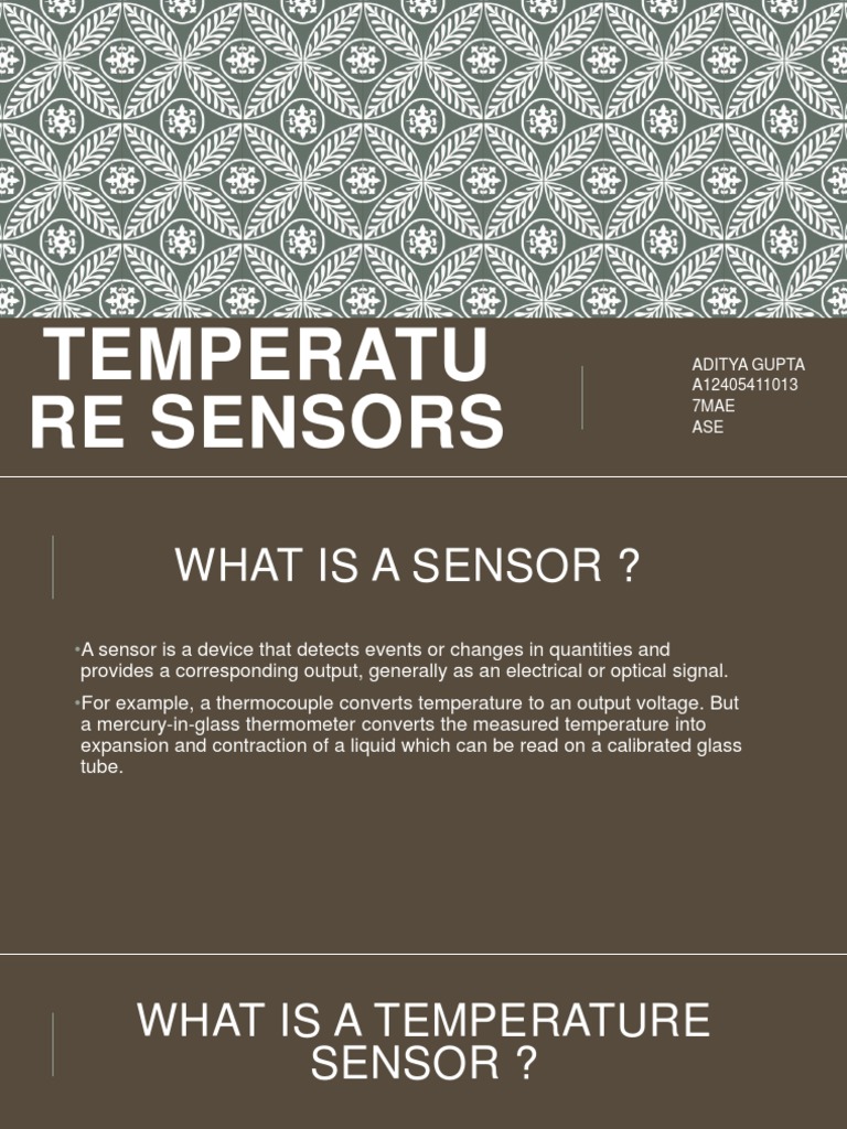Overview of Temperature Sensors | PDF | P–N Junction | Electrical ...