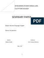 Seminary Paper-English Language - Air Pollution