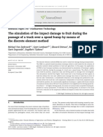 The Simulation of The Impact Damage To Fruit During The Passage of A Truck Over A Speed Bump by Means of The Discrete Element Method