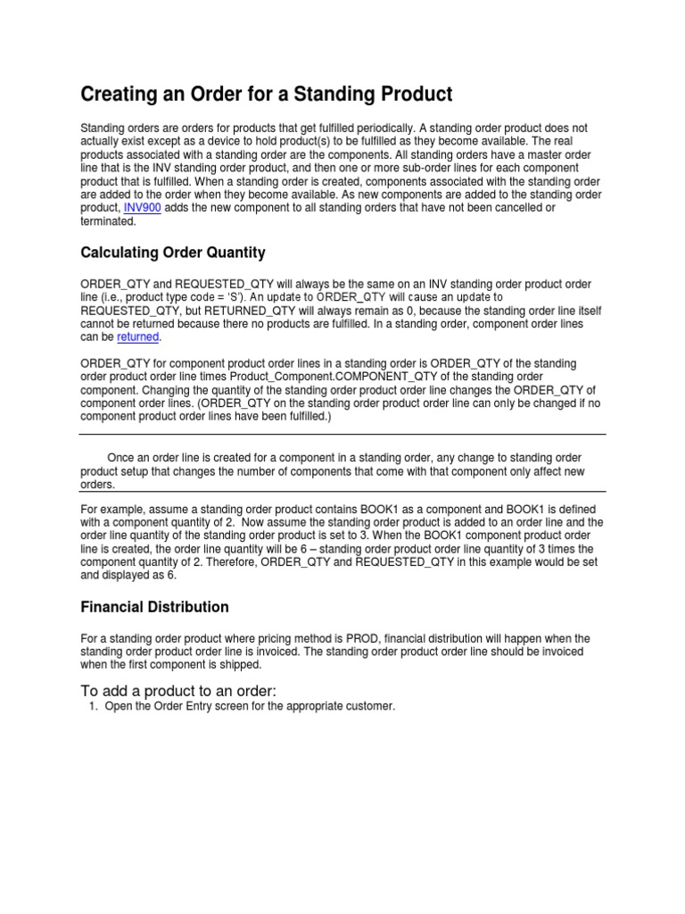 Creating An Order For A Standing Product | PDF | Coupon | Discounts And ...