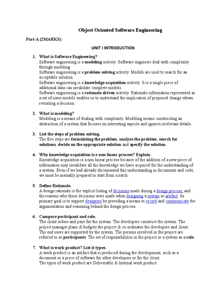 Object-Oriented Software Engineering Overview | PDF | System ...