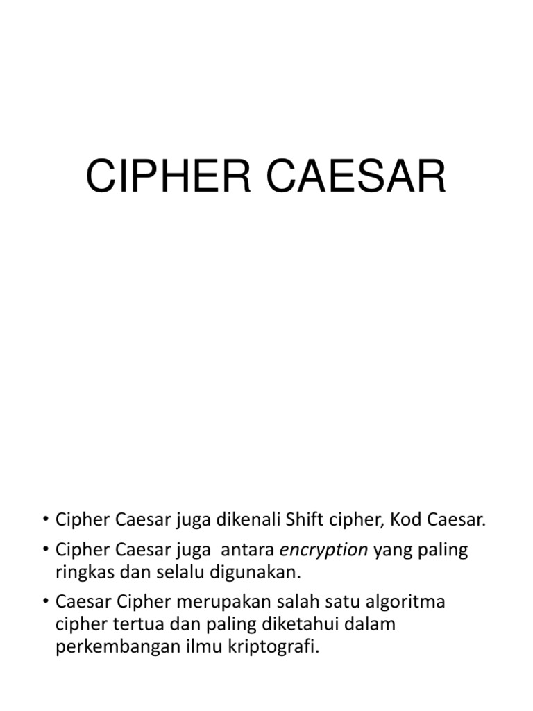 Cipher Caesar | PDF