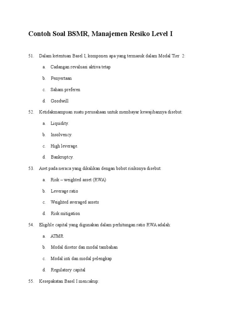 Contoh Soal Bsmr Level 1 Bagian 2