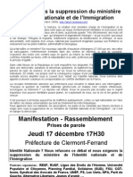 Manifestation - Rassemblement Jeudi 17 Décembre 17H30