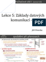 Počítačové Sítě I, Lekce 5: Základy Datových Komunikací - II