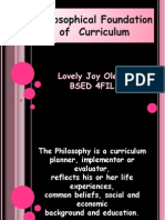 Philosophical Foundation of Curriculum (Eljey Olega)