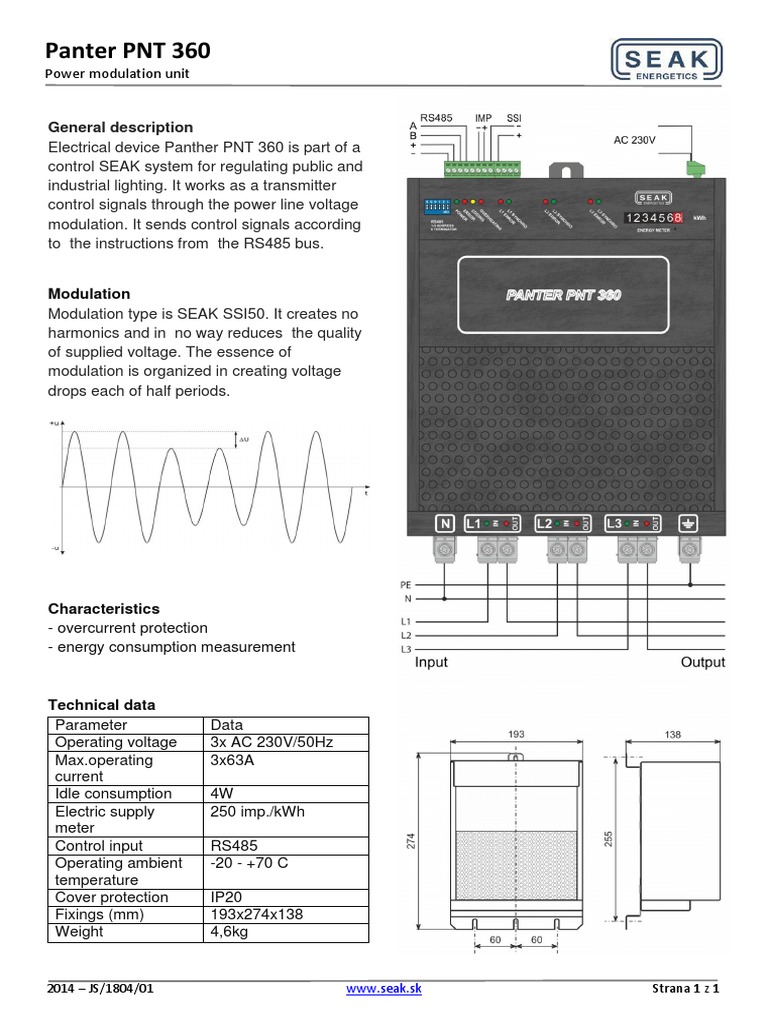 Panter PNT 360 Power Modulation Unit | PDF | Technology & Engineering