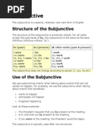 Subjunctive: Structure of The Subjunctive