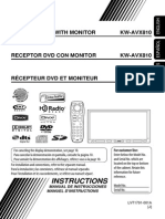DVD Receiver With Monitor KW-AVX810: Instructions