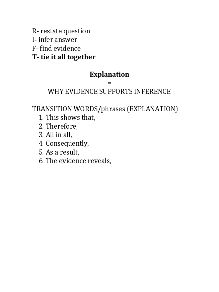 Rift Explanation Transition Words | PDF | Reasoning | Academic ...