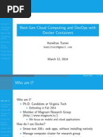 Next-Gen Cloud Computing and Devops With Docker Containers: Hamilton Turner