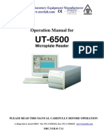 Operation Manual For: Microplate Reader