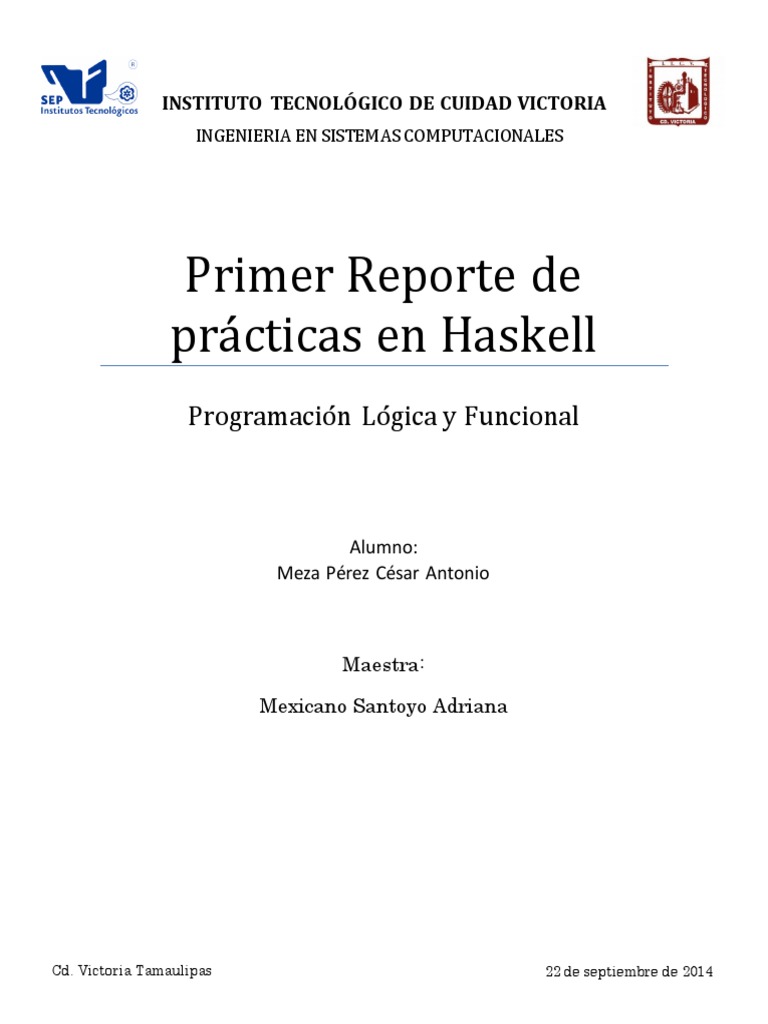 Primera Practica Haskell | PDF | Puerta lógica | Programacion Funcional