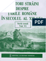 Călători Străini Despre Ţările Române În Secolul Al XIX-lea. Volumul 6