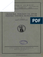 Cronicile Turceşti CA Izvor Pentru Istoria Românilor