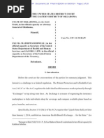 Pruitt v. Burwell District Court Order