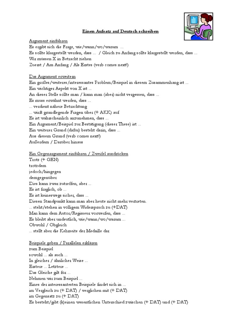 Eigene meinung schreiben deutsch beispiel image