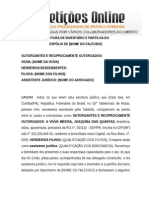 Minuta de Escritura Pública de Inventário Extrajudicial