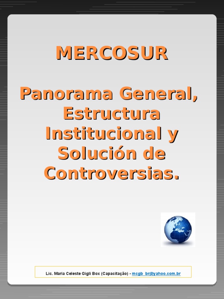 Estructura y Solución de Controversias en Mercosur | PDF | Comisión ...