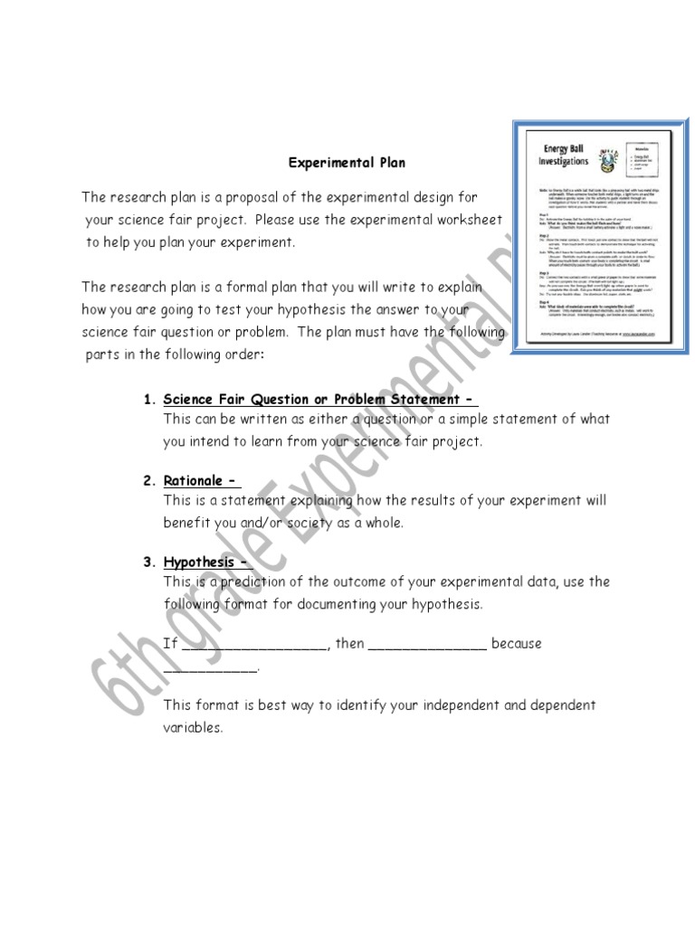 Science Fair Experimental Plan Guide | PDF | Computers