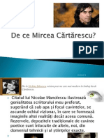 De Ce Mircea Cărtărescu?