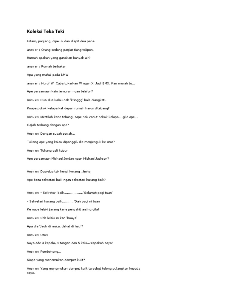 Teka Teki  PDF