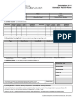 Schedule Review Form 2014