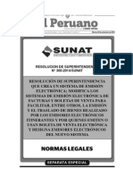 Separata especial de Sunat: Creación del Sistema de Emisión Electrónica (SEE)