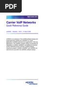 Carrier VoIP Networks Quick Reference