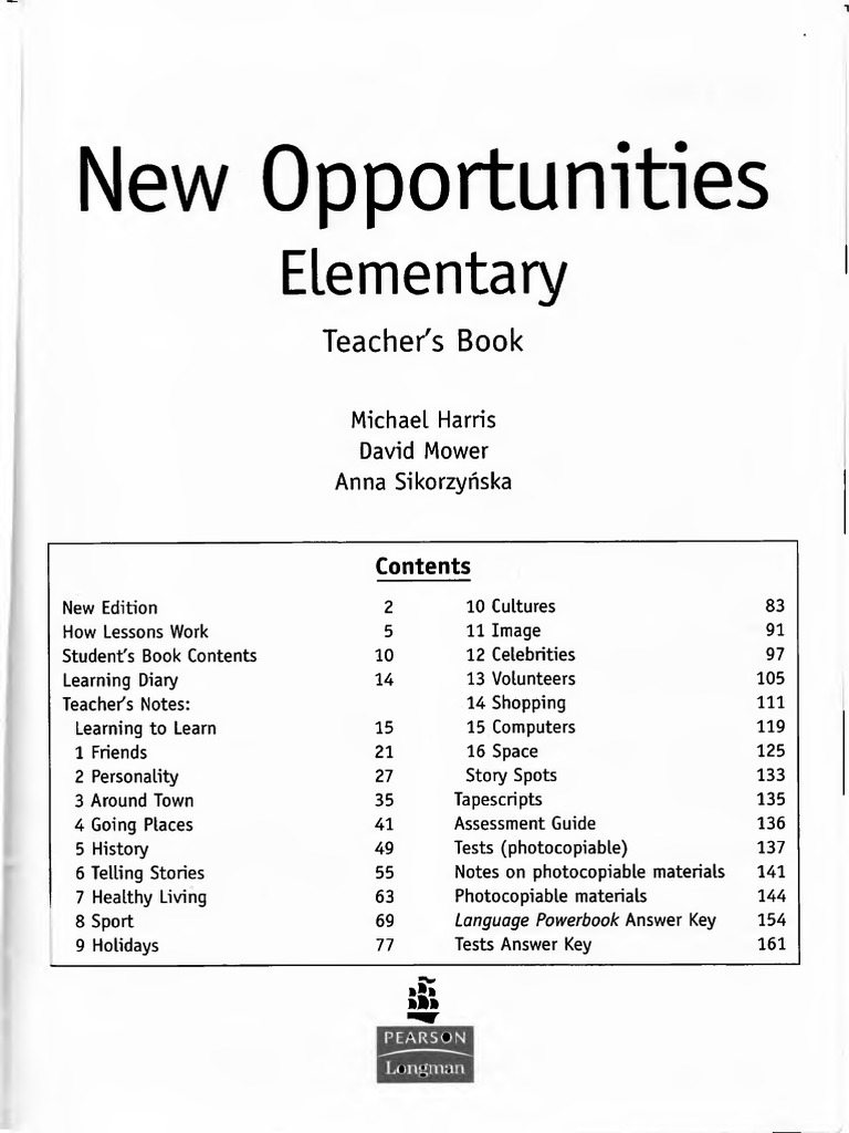 New Opportunities Elementary Teacher - 'S Book.O PDF | PDF