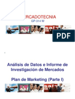 Sesión XII - Análisis de Datos e Informe de Investigación - Plan de Marketing (Parte I)