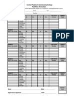 CPCC Part Time Timesheet Template