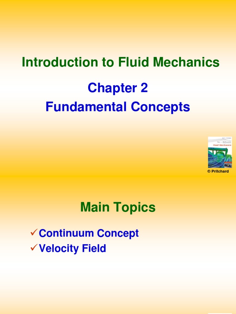 Introduction To Fluid Mechanics Fundamental Concepts PDF Fluid