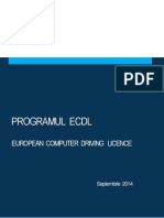 Programul ECDL - Septembrie 2014