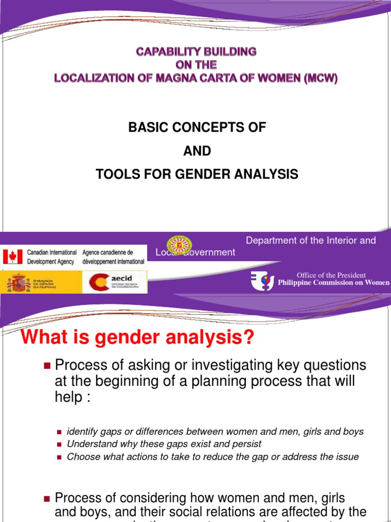 Tools for Gender Analysis in the Philippines | PDF | Gender Analysis ...