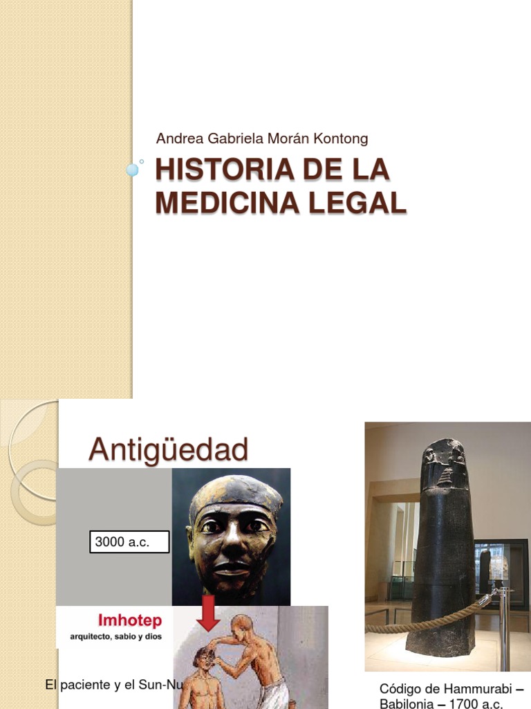 Historia de La Medicina Legal PDF