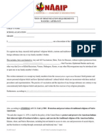 NAAIP Tribal Vaccination Exemption Form PDF