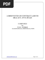 Notes On Contract Labour