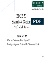 1 EECE 301 Note Set 2 CT Signals