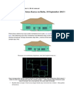 Atap Rumah Bentuk Leter L 3D Di Autocad