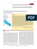 Transport Cost Analysis of City Bus and Private Car Usage in Johor Bahru, Malaysia