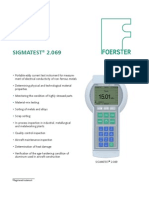 Sigmatest Device Sheet